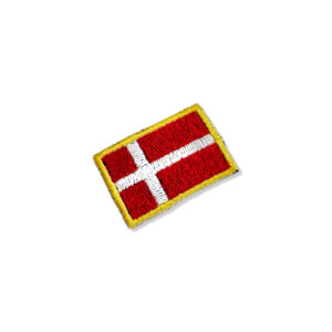 BP0073-031 Bandeira Dinamarca Patch Bordado 3,8×2,5cm