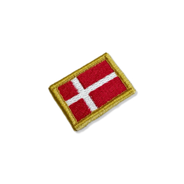 BP0073-031 Bandeira Dinamarca Patch Bordado 3,8x2,5cm - Imagem 3