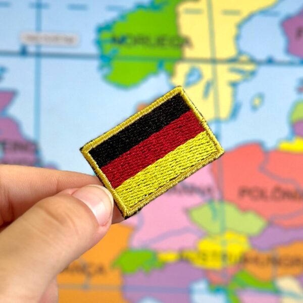 BP0081-031 Bandeira Alemanha Patch Bordado 3,8x2,5cm - Imagem 4