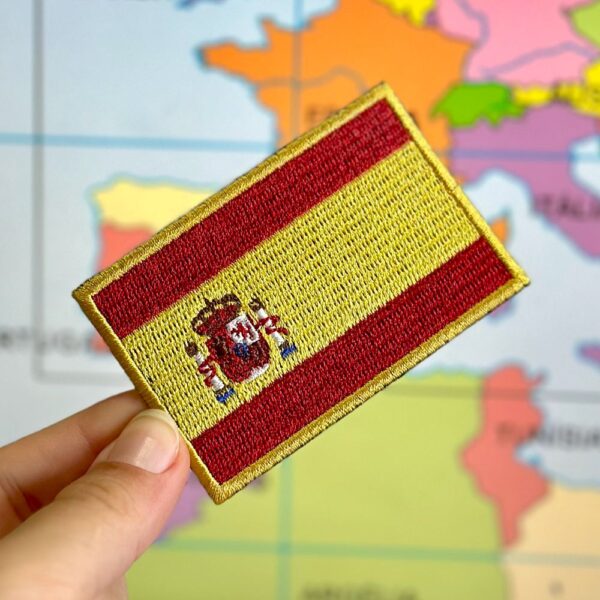 BP0084-001 Bandeira Espanha Patch Bordado 7,5x5 - Imagem 2