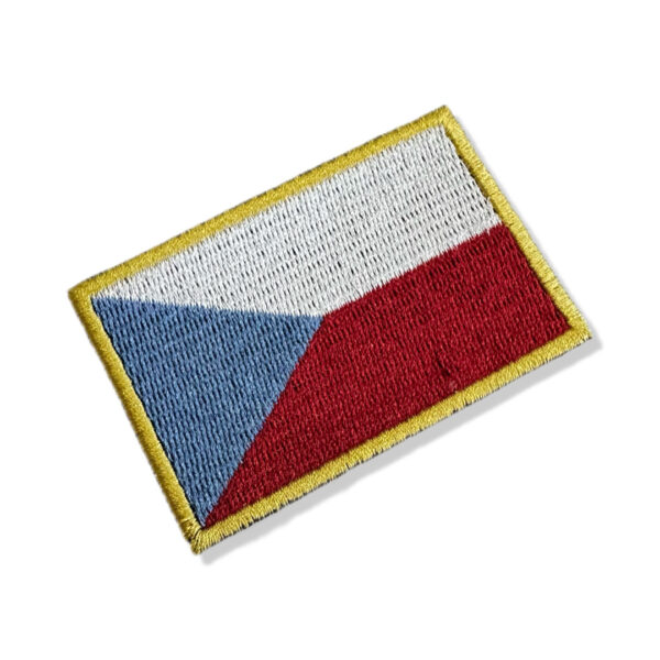 BP0085-001 Bandeira Republica Tcheca Patch Bordado 7,5x5