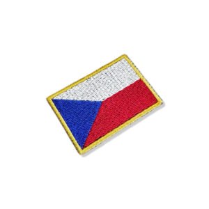 BP0085-011 Bandeira República Tcheca Patch Bordado 5,7×3,8cm