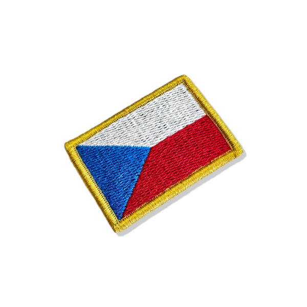 BP0085-011 Bandeira República Tcheca Patch Bordado 5,7x3,8cm - Imagem 9