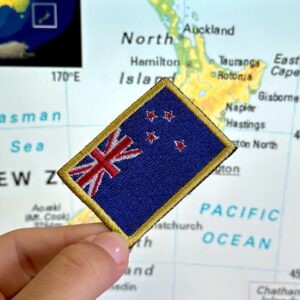 BP0051-011 Bandeira Nova Zelândia Patch Bordado 5,7×3,8cm