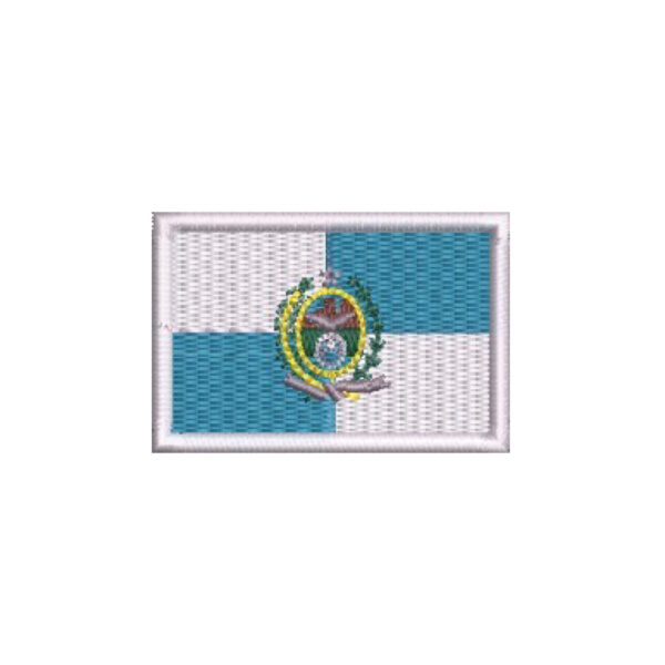 BE0136-016 Bandeira Rio de Janeiro Patch Bordado 5,7x3,8cm SA23 - Imagem 6