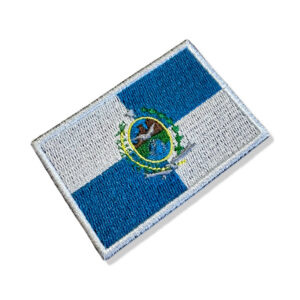 BE0136-006 Bandeira Rio de Janeiro Brasil Patch Bordado 7,5×5,0cm