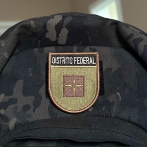 BE0154E-003 Bandeira Distrito Patch Bordado 6,8×8,0cm