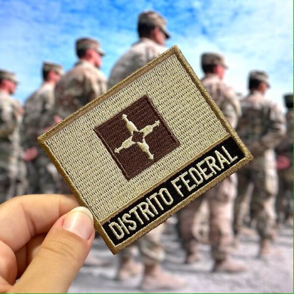 BE0154N-004 Bandeira Distrito Federal Patch Bordado 7,5x6,3cm - Imagem 3