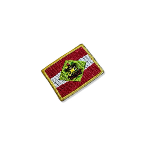 BE0168-031 Bandeira Santa Catarina Brasil Patch Bordado 3,8x2,5cm