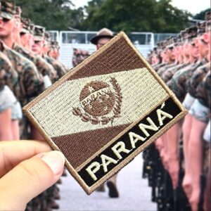 BE0174N-004 Bandeira Paraná Patch Bordado 7,5×6,3cm