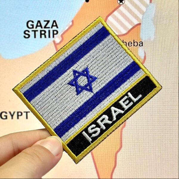 BP0009N-001 Bandeira Israel Patch Bordado 7,5x6,3cm - Imagem 3