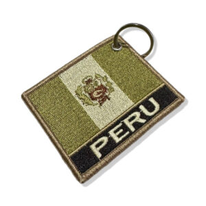 BP0028N-003 Bandeira Peru Patch Bordado 7,5×6,3cm