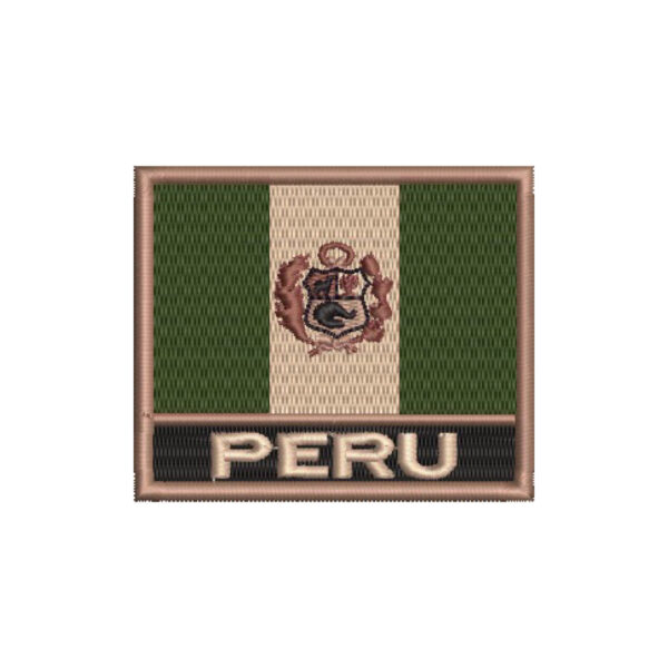 BP0028N-003 Bandeira Peru Patch Bordado 7,5x6,3cm - Imagem 6