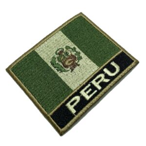 BP0028N-003 Bandeira Peru Patch Bordado 7,5×6,3cm