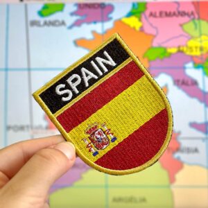 BP0084E-001 Bandeira Espanha Patch Bordado 6,8×8,0cm SA23