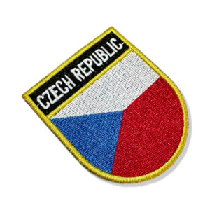 BP0085E-001 Bandeira Republica Tcheca Patch Bordado 6,8×8,0cm