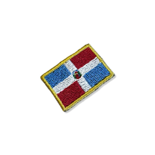 BP0145-031 Bandeira Republica Dominicana  Patch Bordado 3,8x2,5cm