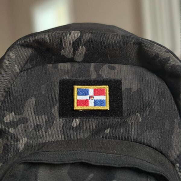 BP0145-031 Bandeira Republica Dominicana  Patch Bordado 3,8x2,5cm - Imagem 3