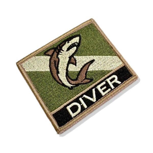 BD0176N-003 Bandeira Mergulhador Patch Bordado 7,5x6,3cm - Imagem 6