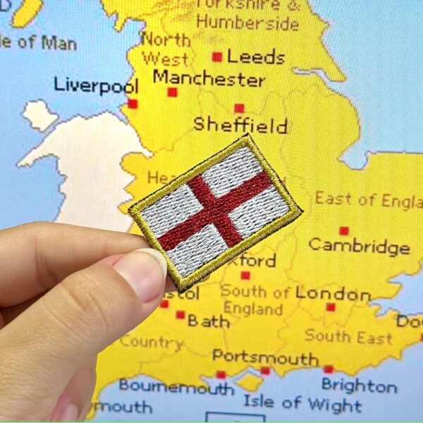 BP0176-031 Bandeira Inglaterra Patch Bordado 3,8x2,5cm - Imagem 3