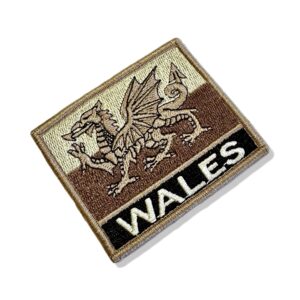 BP0190N-004 Bandeira Pais de Gales Patch Bordado 7,5×6,3cm