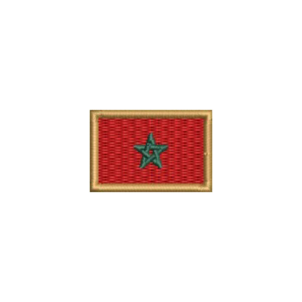 BP0192-031 Bandeira Marrocos Patch Bordado 3,8x2,5cm - Imagem 6