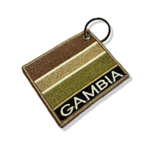 BP0196N-003 Bandeira Gambia Patch Bordado 7,5×6,3cm