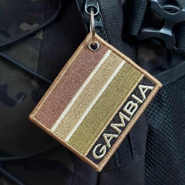 BP0196N-003 Bandeira Gambia Patch Bordado 7,5x6,3cm - Imagem 5