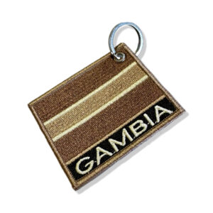 BP0196N-004 Bandeira Gambia Patch Bordado 7,5×6,3cm