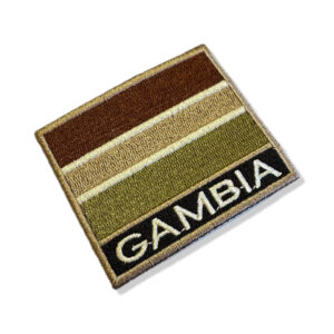 BP0196N-003 Bandeira Gambia Patch Bordado 7,5×6,3cm