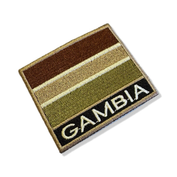 BP0196N-003 Bandeira Gambia Patch Bordado 7,5x6,3cm