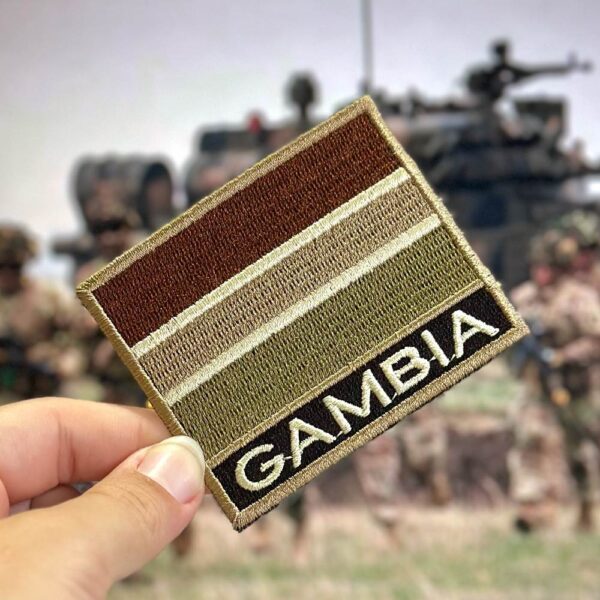 BP0196N-003 Bandeira Gambia Patch Bordado 7,5x6,3cm - Imagem 3