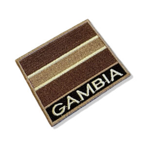 BP0196N-004 Bandeira Gambia Patch Bordado 7,5×6,3cm
