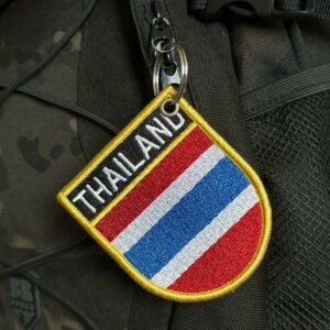 BP0206E-011 Bandeira Tailândia Patch Bordado 5,7×6,8cm