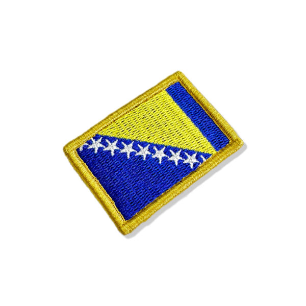 BP0438-011 Bandeira Bósnia e Herzegovina Patch Bordado 5,7x3,8cm - Imagem 3