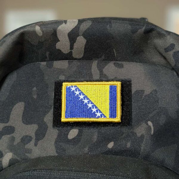 BP0438-011 Bandeira Bósnia e Herzegovina Patch Bordado 5,7x3,8cm - Imagem 4