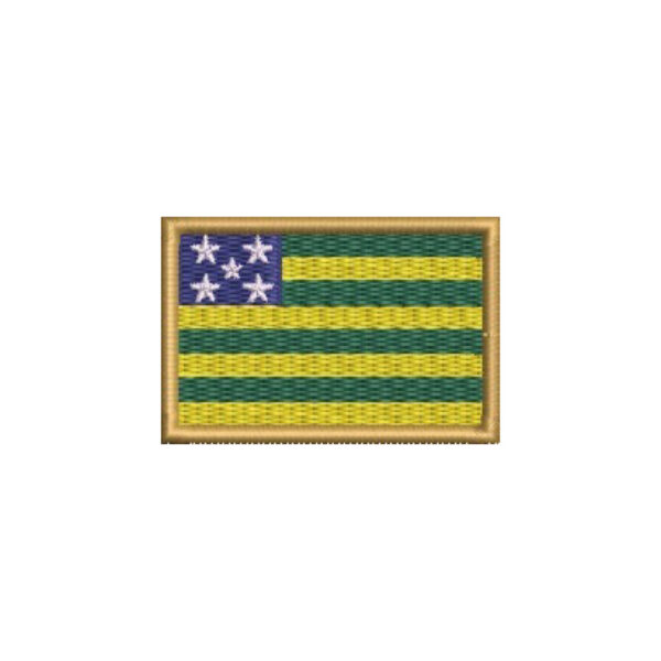 BE0172-011 Bandeira Goias Patch Bordado 5,7x3,8cm - Imagem 7