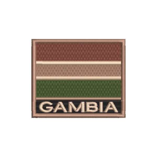 BP0196N-003 Bandeira Gambia Patch Bordado 7,5x6,3cm - Imagem 6
