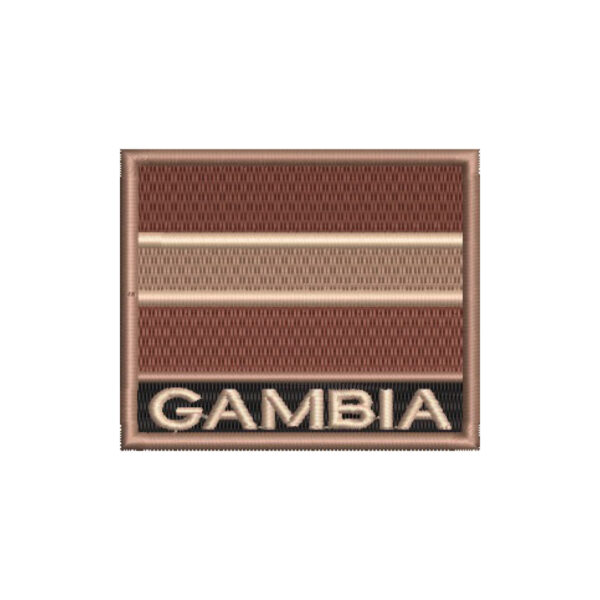BP0196N-004 Bandeira Gambia Patch Bordado 7,5x6,3cm - Imagem 7