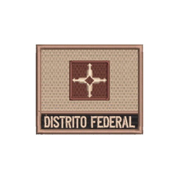 BE0154N-004 Bandeira Distrito Federal Patch Bordado 7,5x6,3cm - Imagem 7
