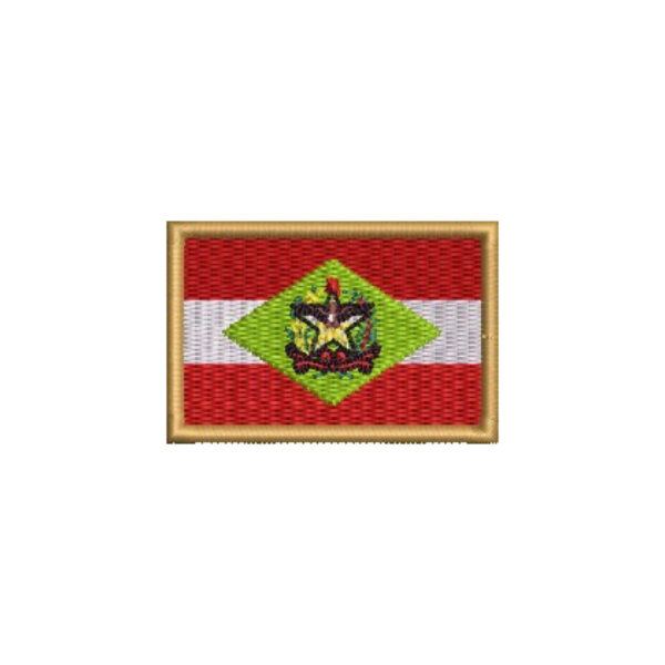 BE0168-011 Bandeira Santa Catarina Brasil Patch Bordado 5,7x3,8cm - Imagem 7