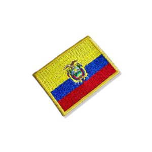 BP0048-011 Bandeira Equador Patch Bordado 5,7×3,8cm