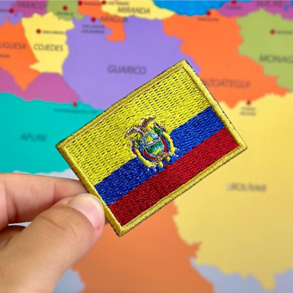 BP0048-011 Bandeira Equador Patch Bordado 5,7x3,8cm - Imagem 5