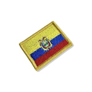 BP0048-011 Bandeira Equador Patch Bordado 5,7×3,8cm