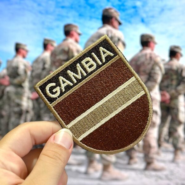BP0196E-004 Bandeira Gambia Patch Bordado 6,8x8,0cm - Imagem 4