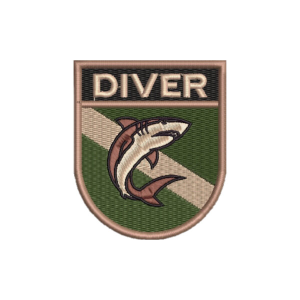 BD0176E-003 Bandeira Mergulhador Patch Bordado 6,8x8,0cm - Imagem 7