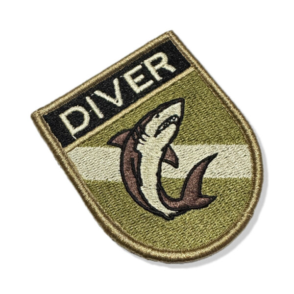 BD0176E-003 Bandeira Mergulhador Patch Bordado 6,8x8,0cm - Imagem 3