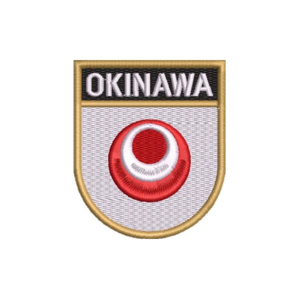 BE0414E-001 Bandeira Okinawa Japão Patch Bordado 6,8x8,0cm - Imagem 7