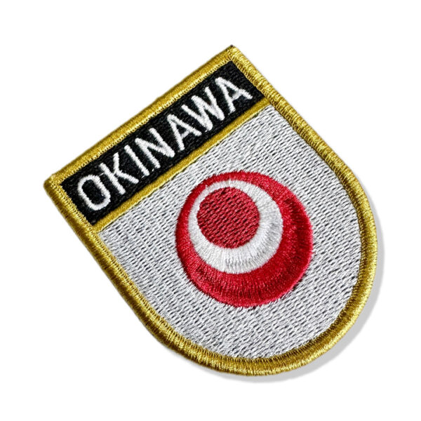 BE0414E-001 Bandeira Okinawa Japão Patch Bordado 6,8x8,0cm - Imagem 3