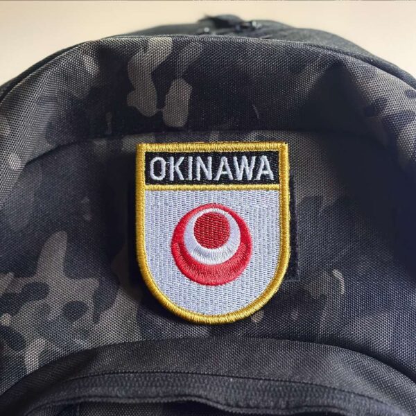 BE0414E-001 Bandeira Okinawa Japão Patch Bordado 6,8x8,0cm - Imagem 4